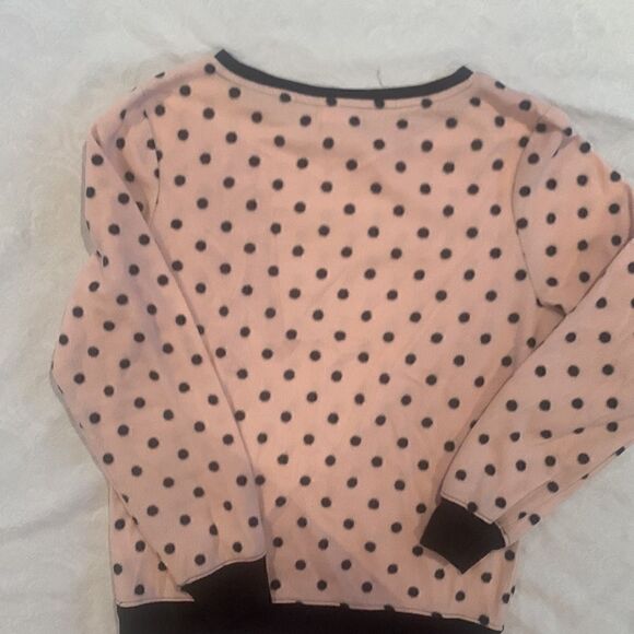 Betsey Johnson Women’s Sweater Size S Pink and Black Polka Dot  Size Small - Picture 2 of 8